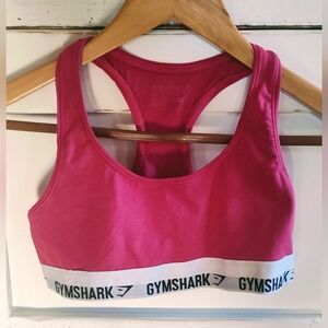 Gymshark Women's Pink Jersey Razorback Athletic Sports Bra | Small